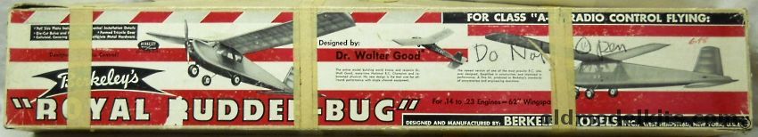 Berkeley Dr. Walter Good's Royal Rudder Bug - 62 Inch Wingspan RC Flying Aircraft plastic model kit